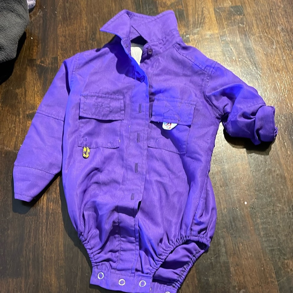 Bull red clothing fishing onesie. 18m